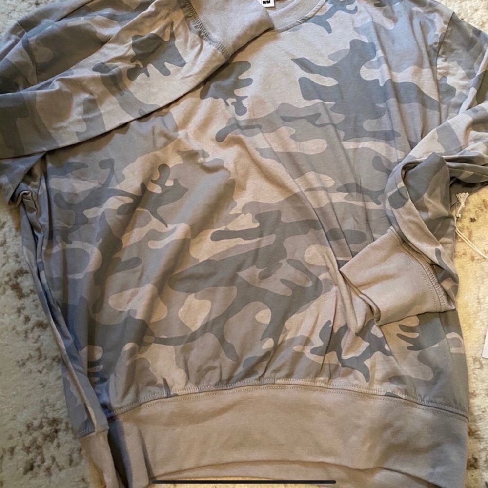 Grey Combo Camouflage Lightweight Top